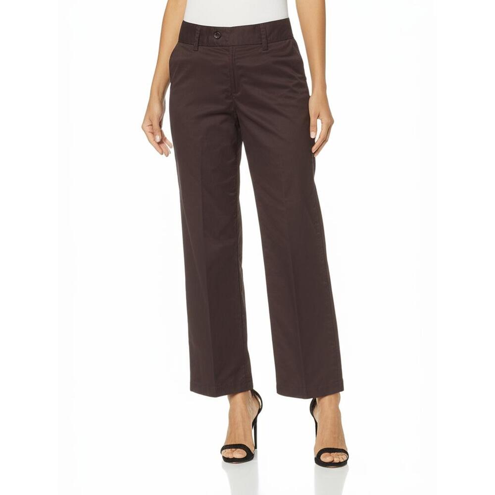 Dockers Womens Dark Brown Trouser Pants Workwear Smart Casual Size 4 S